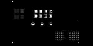 Illustrazione grafica 1: Impostazione del layout di test con cinque differenti aperture per elementi strutturali BTC