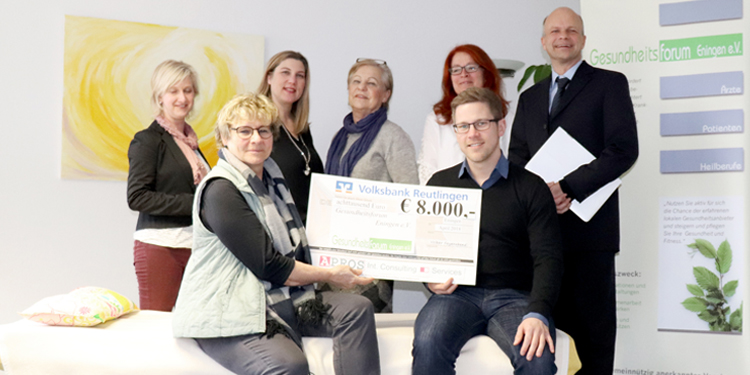 8000 Euro Spende APROS an das Gesundheitsforum – Soziales Engagement und Corporate Responsibility Strategie