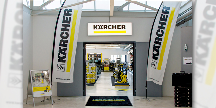 Weiterentwicklung. Kärcher. Store PflüMa in Reutlingen feiert und blickt auf eine rasante Entwicklung zurück