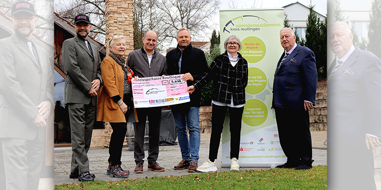 6.600 Euro Spende an das Reutlinger Spendenparlament e.V.
